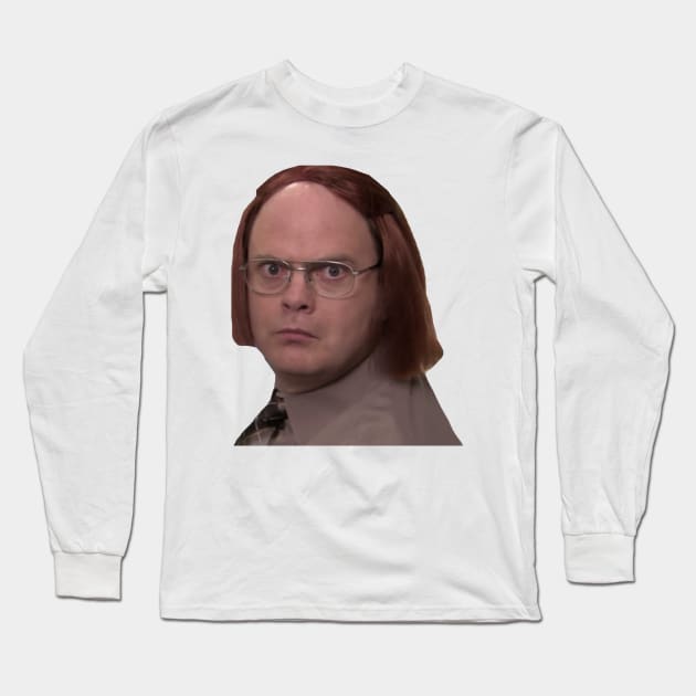 Dwight Schrute as Meredith Long Sleeve T-Shirt by aterkaderk